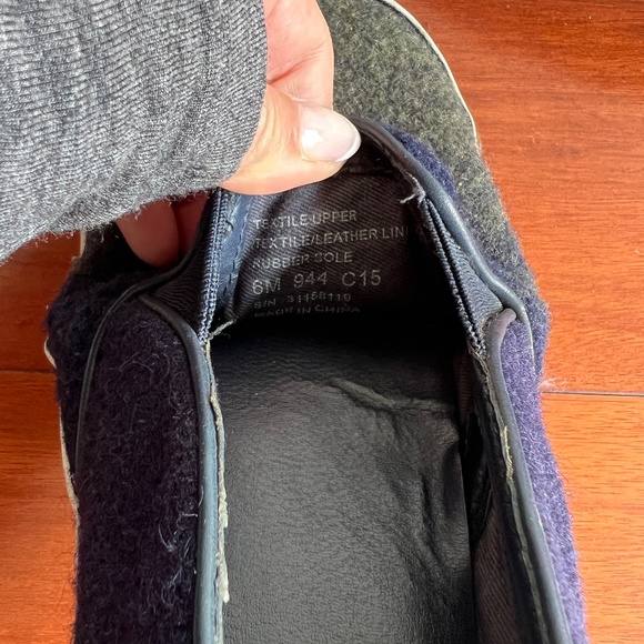 TORY BURCH Navy Olive Stardust Slip-on Sneaker Ombre Wool Flats shoes size 6 - Picture 5 of 6